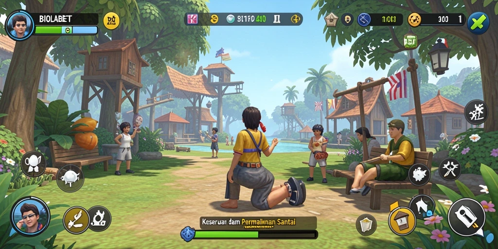 Tampilan gameplay BIOLABET yang menarik dan penuh warna.