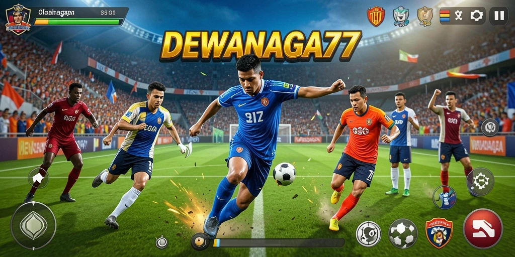 Screenshot gameplay DEWANAGA77 menampilkan aksi olahraga yang mendebarkan.