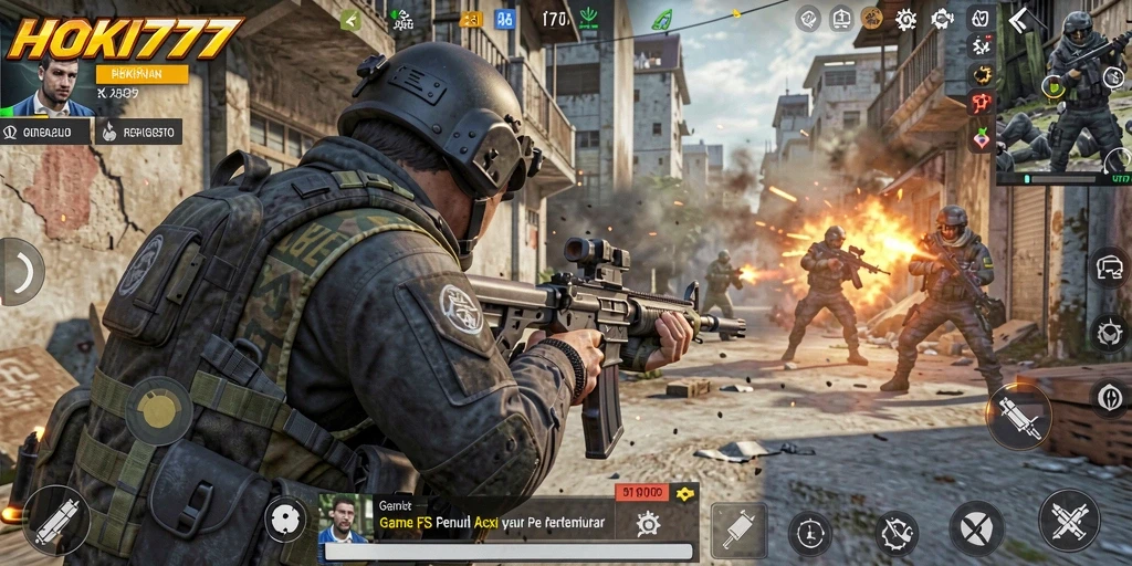Tampilan aksi seru dalam gameplay HOKI777 yang mendebarkan.
