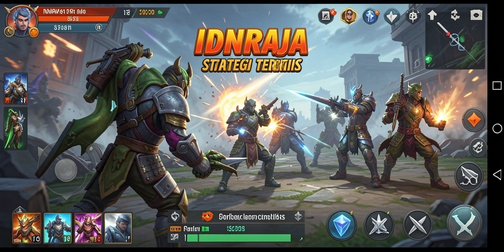 Tampilan permainan IDNRAJA yang penuh aksi dan strategi.
