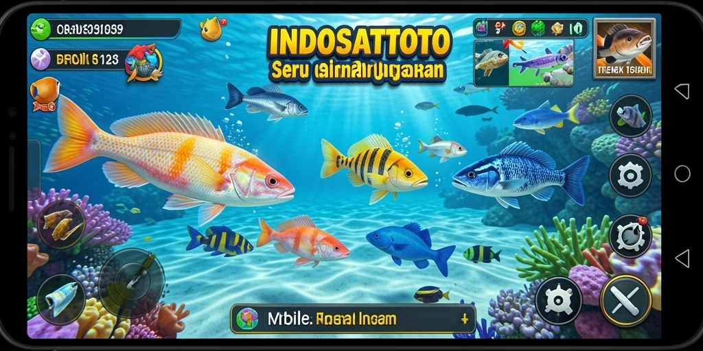 Tampilan menarik gameplay Tembak Ikan di INDOSATTOTO.