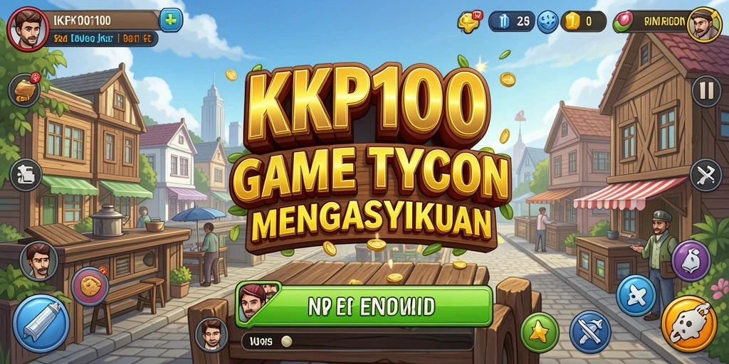 Gameplay KPK100 menampilkan manajemen bisnis yang mendetail.