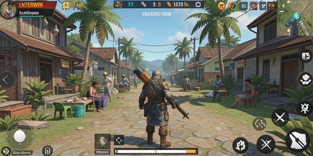 Tangkapan layar dari gameplay LNTERWIN yang menampilkan dinamika simulasi kehidupan.