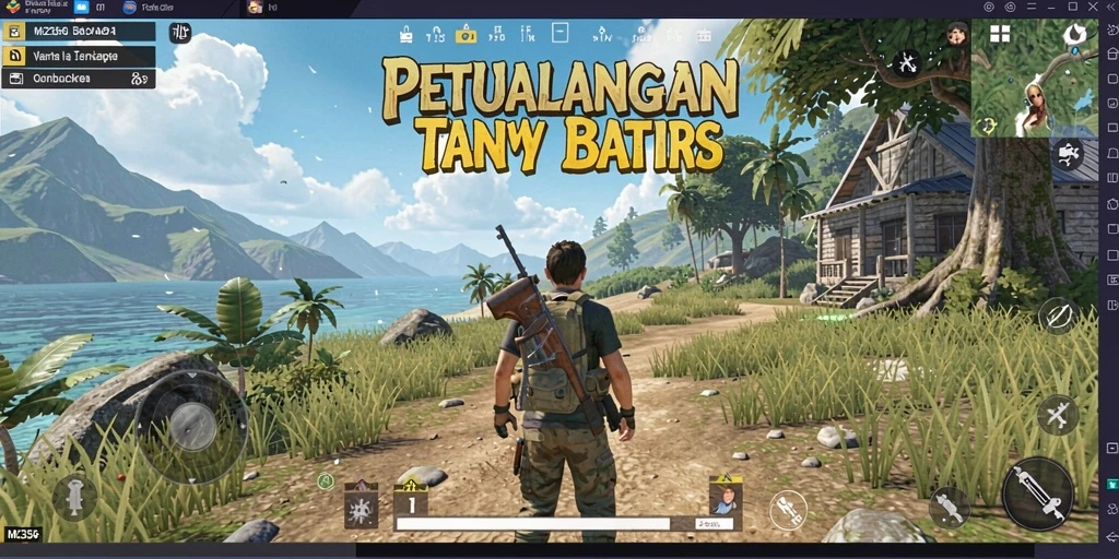 Screenshot gameplay MZ356 menampilkan petualangan dalam dunia terbuka yang indah.