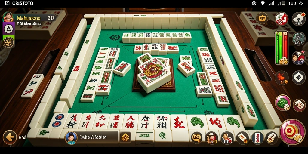 Tampilan gameplay menarik di ORISTOTO dengan ubin Mahjong.
