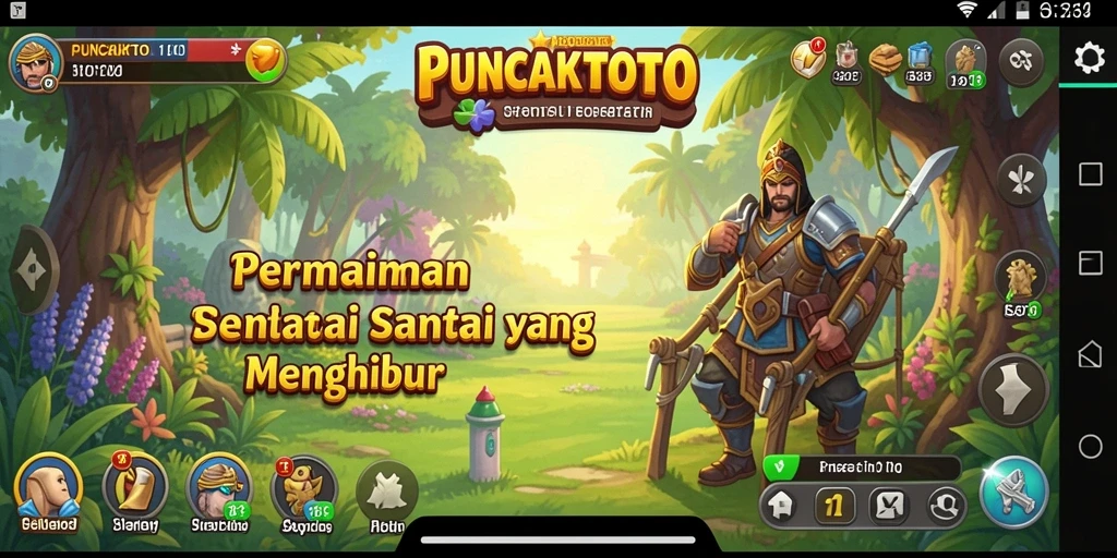 Tampilan gameplay PUNCAKTOTO yang menawan dan menghibur.