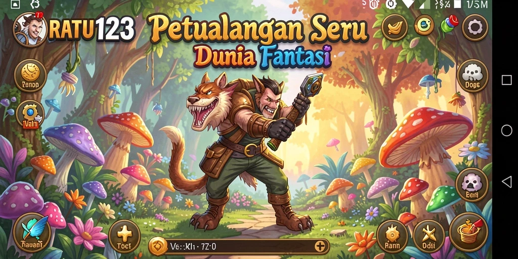 Tampilan gameplay seru di dunia petualangan RATU123.